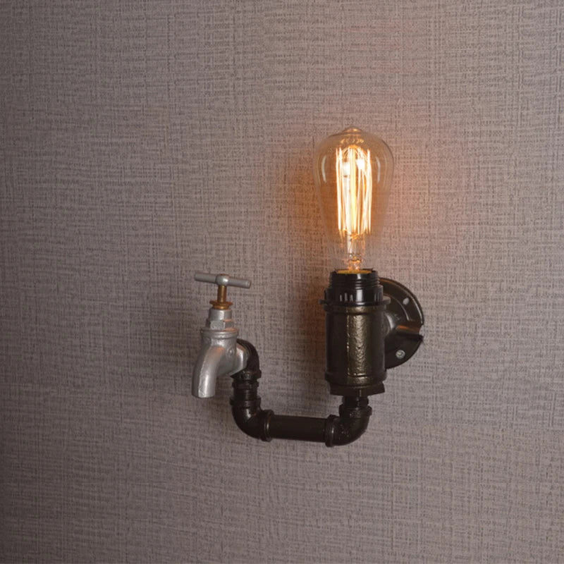 applique murale industrielle vintage en fer pour bar restaurant loft