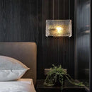 applique murale carrée en verre à motif d'eau pour éclairage intérieur moderne