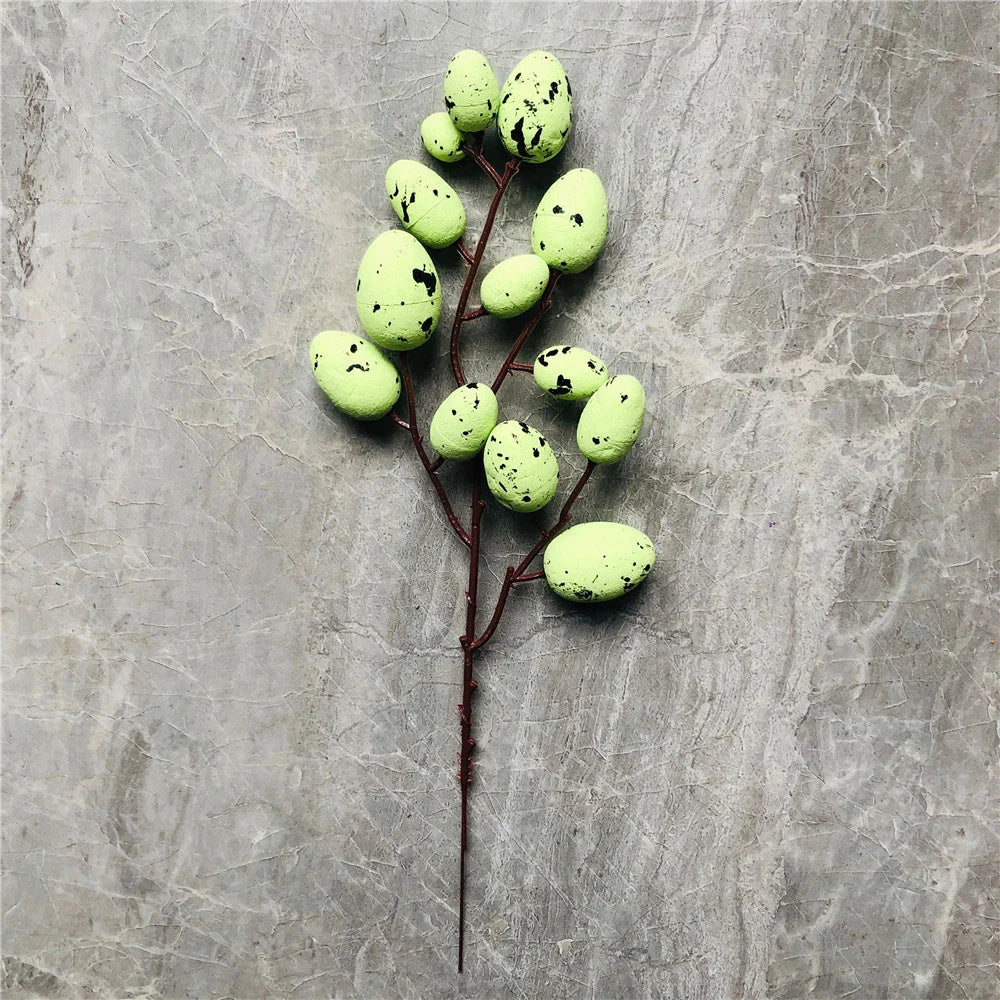 décoration de pâques en mousse œufs et plante artificielle pour la maison - vue 9 sur 19