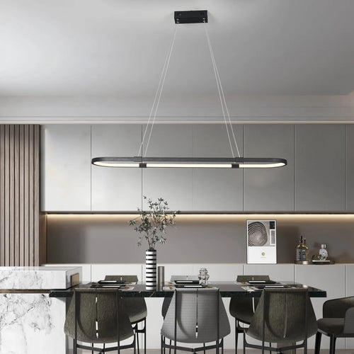 suspension moderne à led pour décoration intérieure linéaire et élégante - vue 5 sur 7