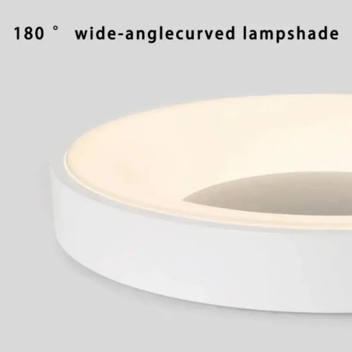 plafonnier led macaron moderne circulaire grain de bois réglable