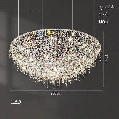 lustre en cristal rétro design luxueux pour décoration intérieure - vue 12 sur 12