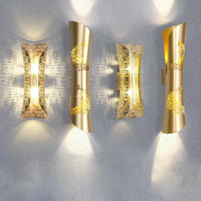 appliques murales décoratives en acier inoxydable pour intérieur