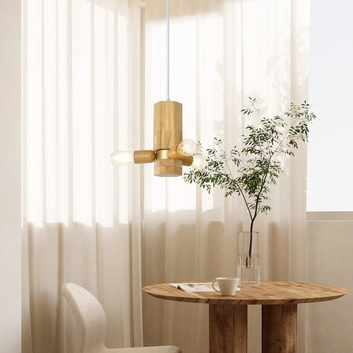 suspension nordique en bois pour décoration intérieure élégante - vue 4 sur 11