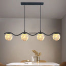 lustre moderne avec abat-jour en verre pour décoration maison