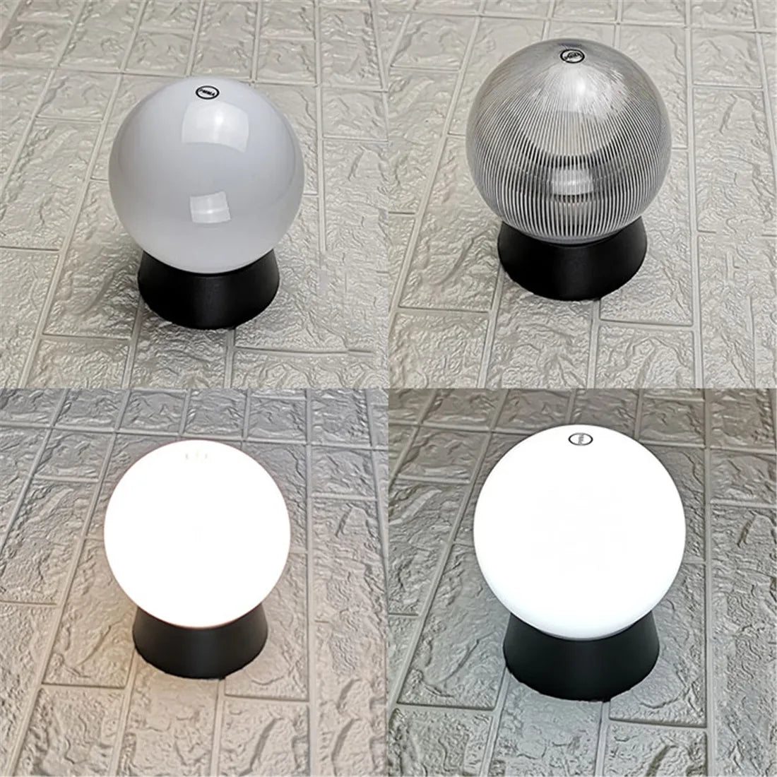 lampadaire extérieur globe noir pour éclairage de jardin et terrasse - vue 5 sur 15