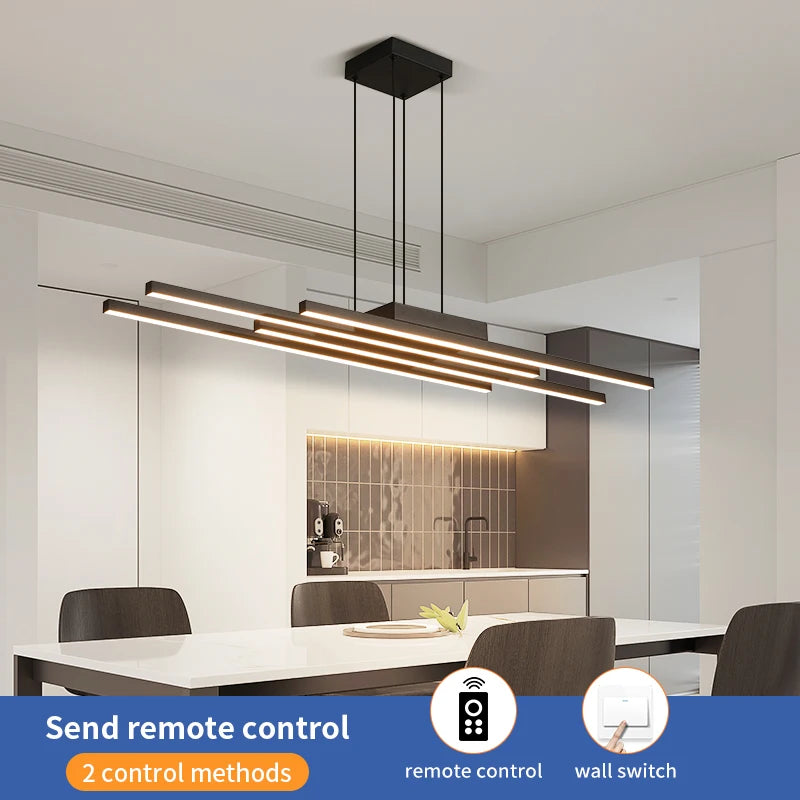 lustre moderne design nordique lumineux pour bar et restaurant - vue 3 sur 9