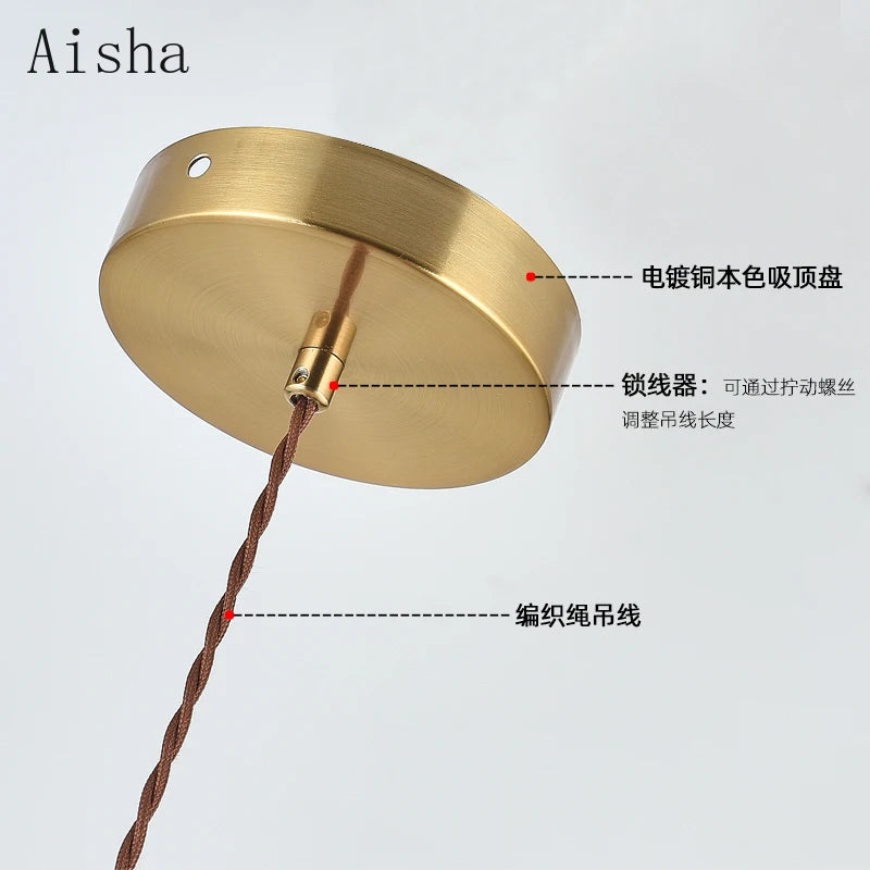lampe de chevet japonaise wabi-sabi en fer et bois de noyer - vue 4 sur 10
