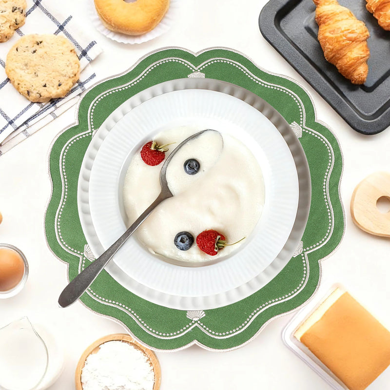 Serviette de table coton lin style naturel lot 4