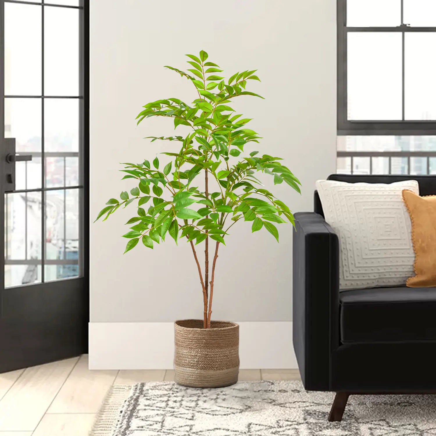 plantes artificielles grandes fausses branches pour décoration intérieure extérieure - vue 5 sur 14
