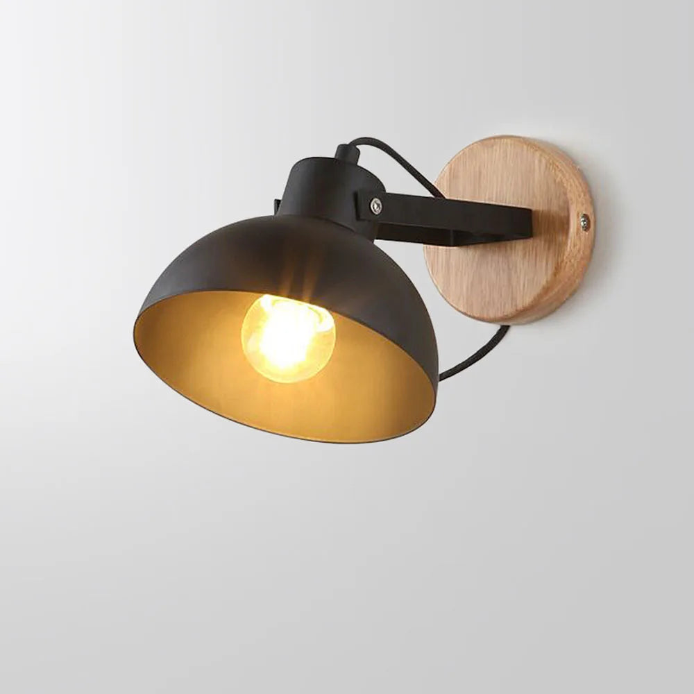 applique murale industrielle moderne en bois led décorative