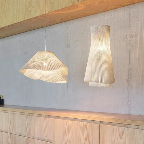 Nordique Wabi Sabi suspension LED lumières pour salon Restaurant Lustre salle à manger chambre Loft suspension lampe Lustre Luminaire - vue 3 sur 7