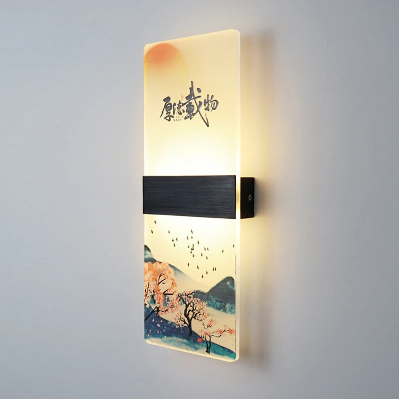 applique murale japonaise en acrylique pour décoration moderne - vue 3 sur 14