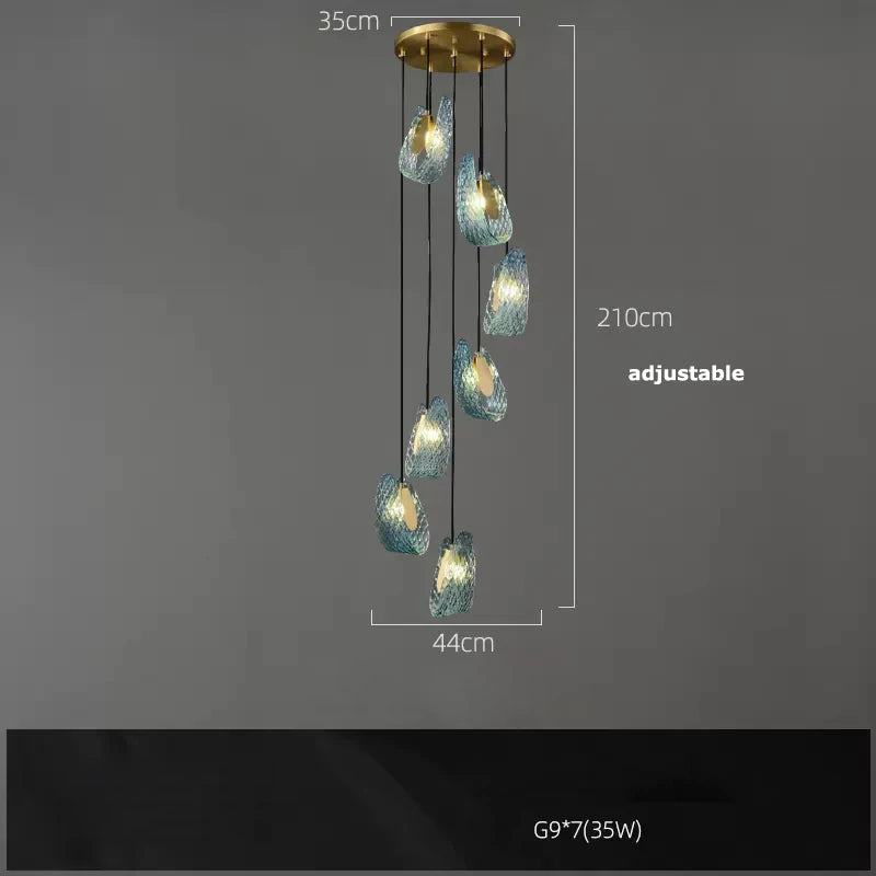 lustre suspendu en verre cristal éclairage moderne pour intérieur - vue 21 sur 21