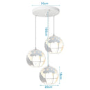 suspension en métal abat-jour globe style industriel moderne