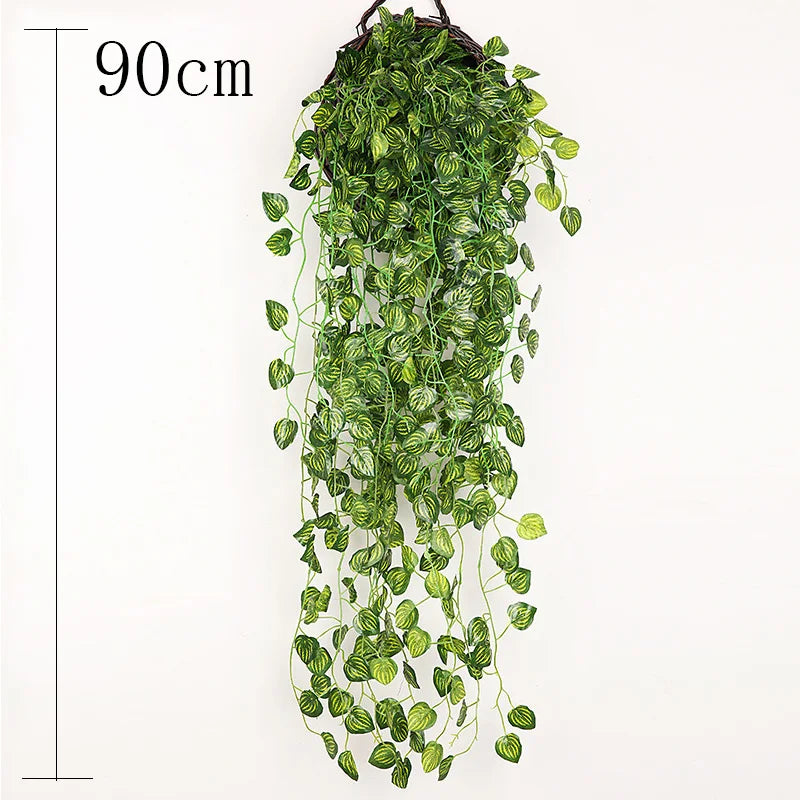 plantes artificielles en rotin à suspendre pour décoration intérieure et extérieure - vue 25 sur 29