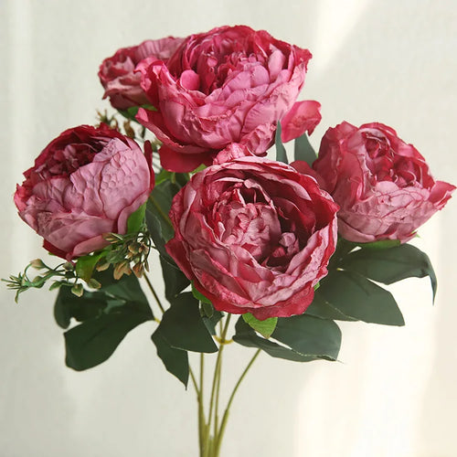 bouquet de pivoines artificielles pour décoration et photographie - vue 9 sur 11