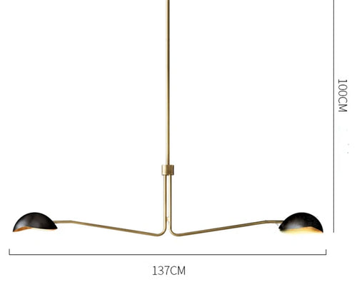 Lustre Moderne style néoclassique couleur cuivre - vue 12 sur 16
