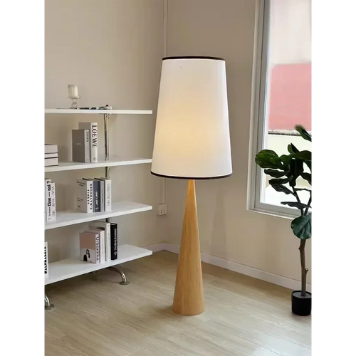 Lampadaire japonais au design Nordique en bois Wabi-sabi