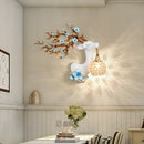 appliques murales modernes en résine style chinois cerf fortune