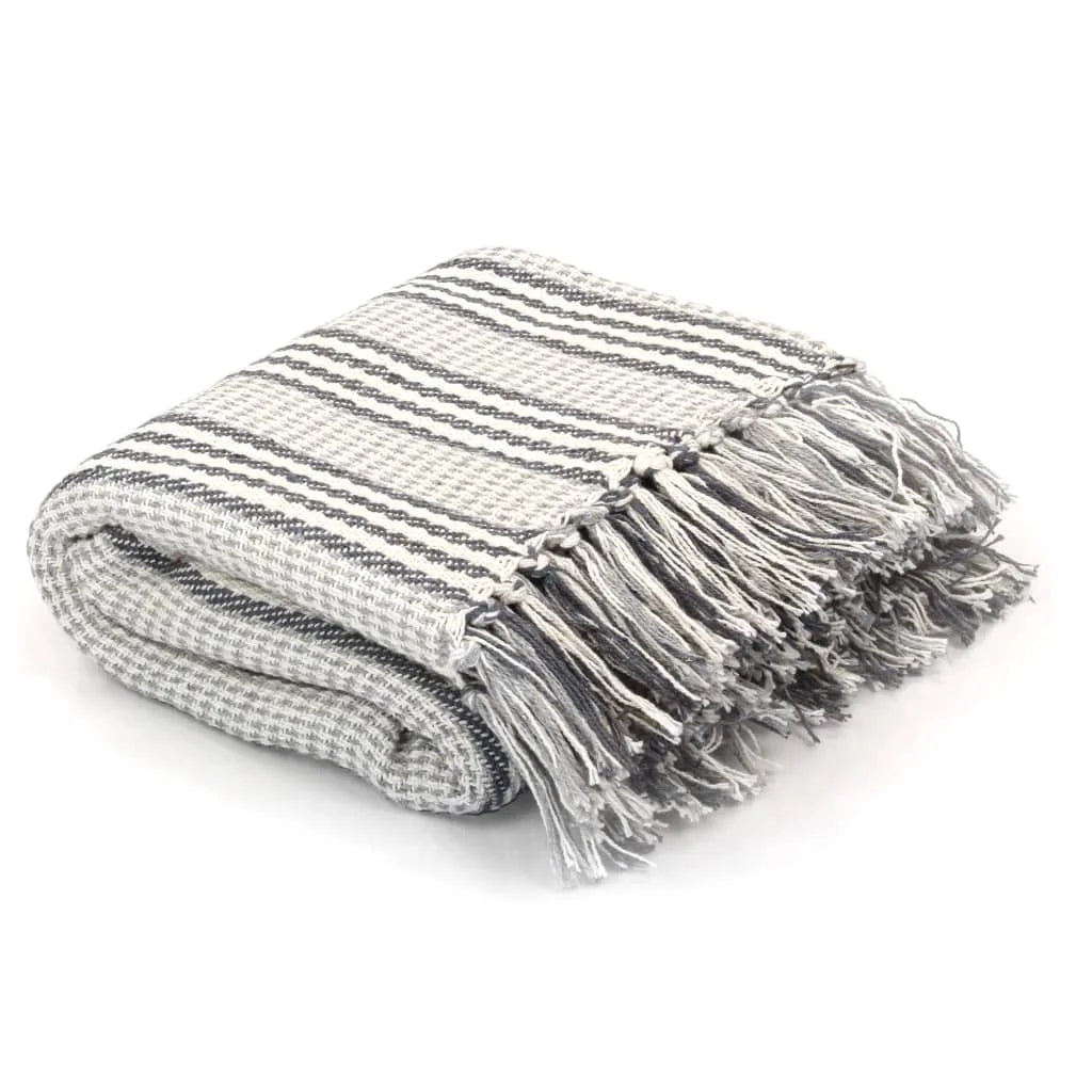 Plaid coton chevrons doux confortable pour salon chambre - vue 11 sur 17