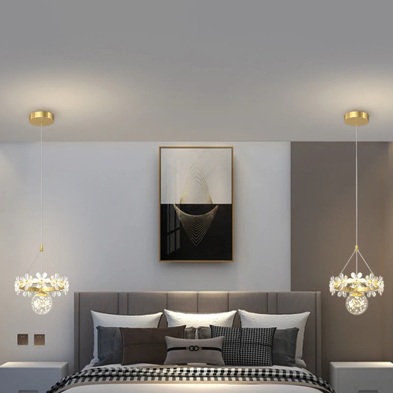 lustre minimaliste en cristal de luxe à tête unique - vue 4 sur 12