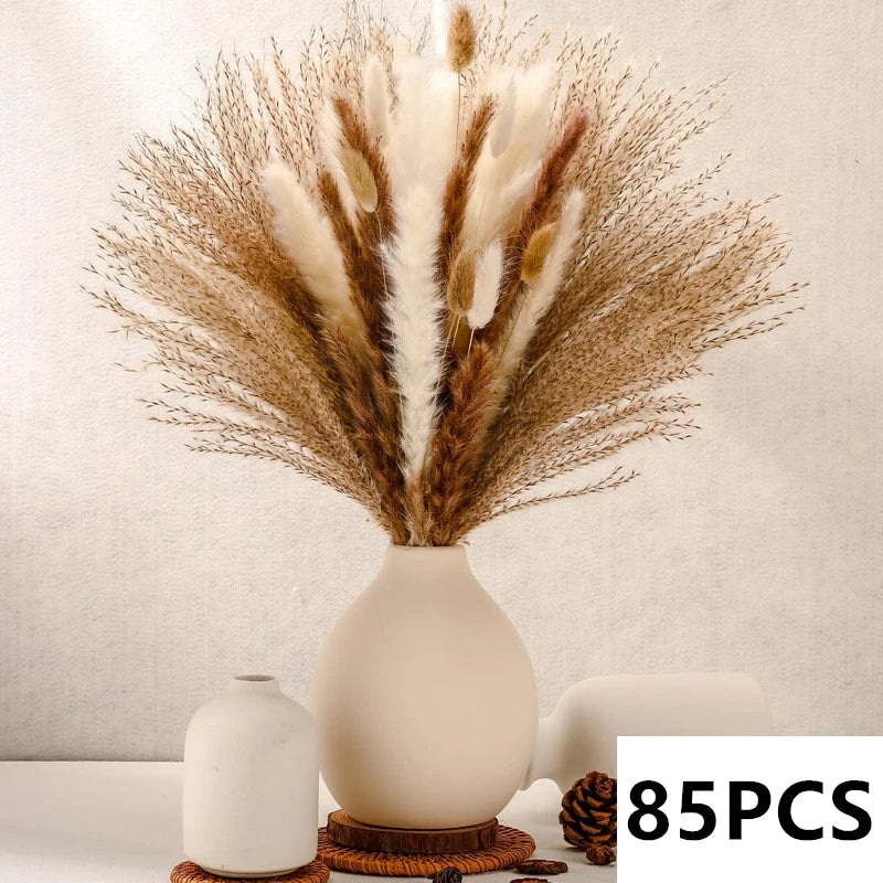 bouquet dherbe de pampa naturelle pour décoration et cadeaux - vue 7 sur 18