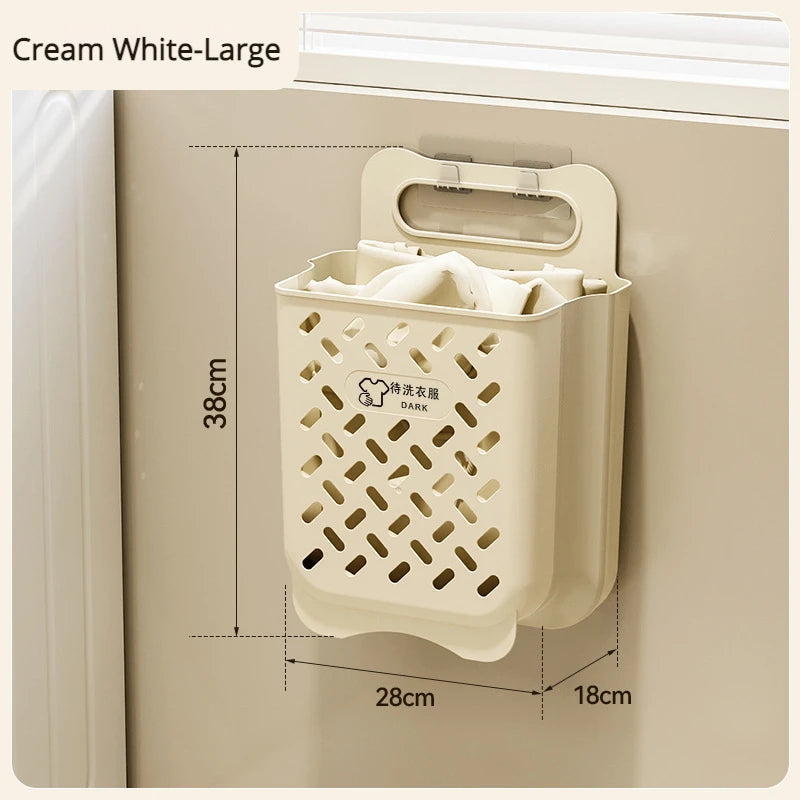 panier à linge pliable et mural pour rangement pratique - vue 11 sur 17