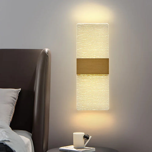 applique murale led nordique en acrylique doré brossé décoration intérieure