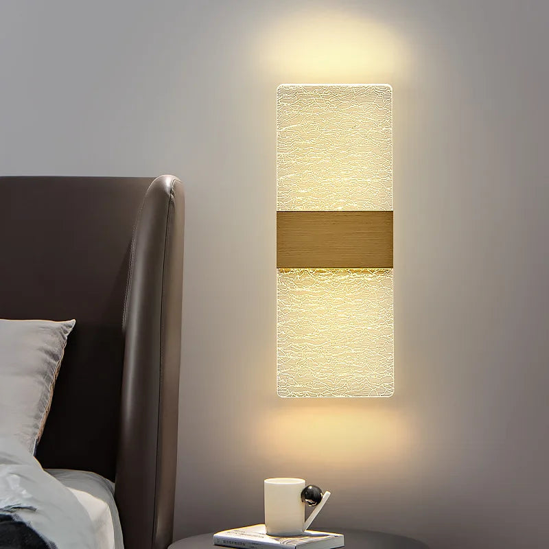 applique murale led nordique en acrylique doré brossé décoration intérieure - vue 4 sur 23