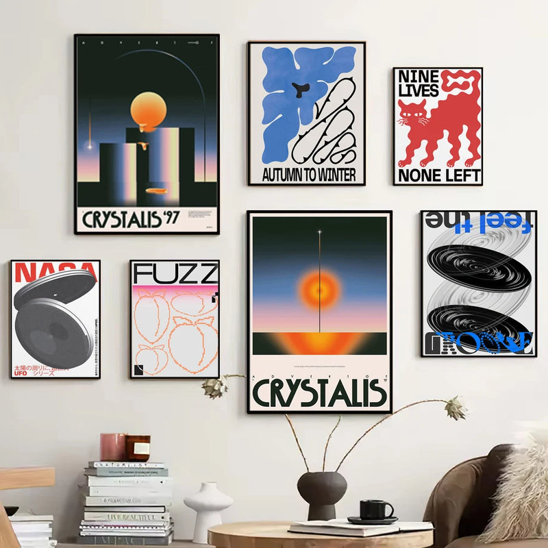 affiche art mural japonais abstrait pour décoration moderne