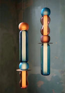 Suspension LED en verre teinté bar