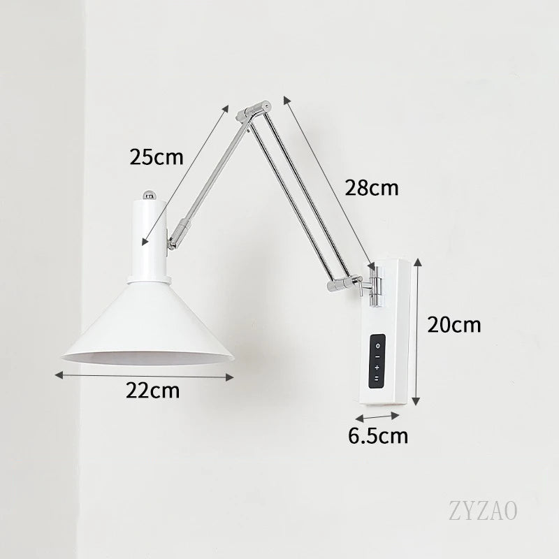 applique à culbuteur lampe led à intensité variable bauhaus projecteur spectre complet - vue 7 sur 9