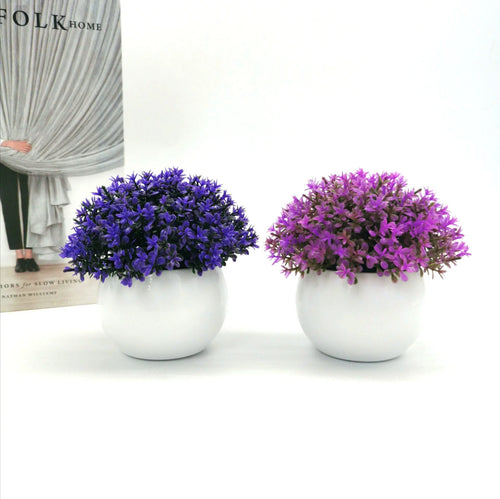 mini plantes artificielles en pot pour décoration intérieure et extérieure - vue 5 sur 11