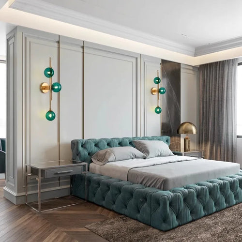 Applique murale moderne verre g9 abat-jour chambre lecture décoration hôtel suspension simple