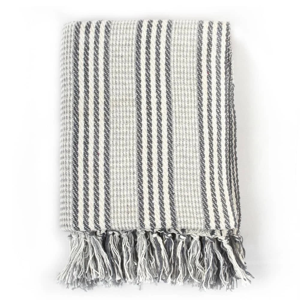 Plaid coton chevrons doux confortable pour salon chambre - vue 7 sur 17