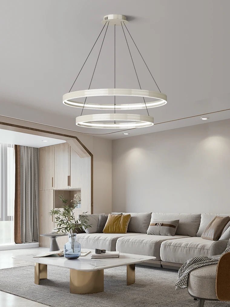 lustre en anneau moderne pour éclairage intérieur décoratif - vue 5 sur 16