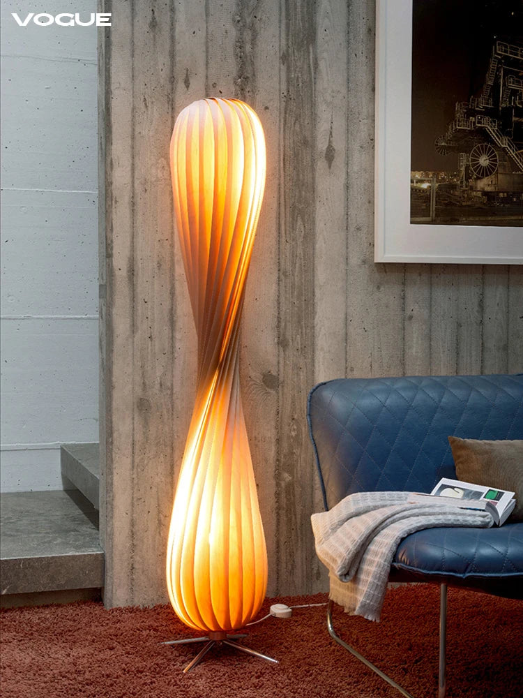Wabi Sabi – lampadaire en bois Simple et rétro