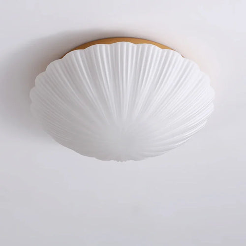plafonnier en verre de coquillage style nordique pour décoration intérieure - vue 6 sur 7