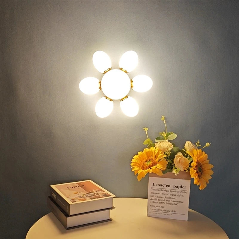 plafonnier moderne en verre pour éclairage décoratif intérieur - vue 6 sur 7