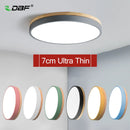plafonnier led rond en bois nordique avec lumières réglables