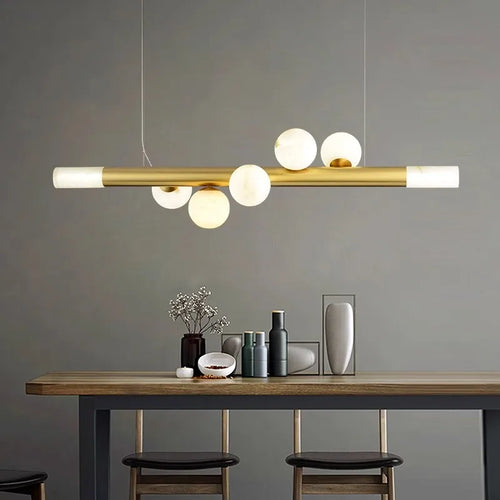 lustre luxueux en marbre véritable post-moderne pour bar - vue 2 sur 10