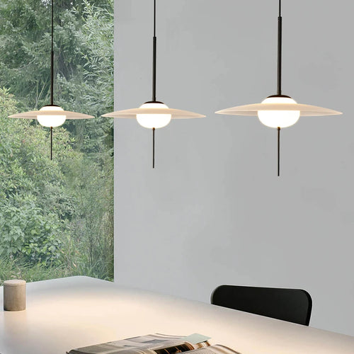 suspension décorative soucoupe volante design nordique en led - vue 4 sur 7