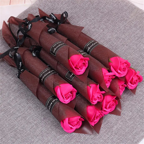 lot de 81 roses artificielles en savon pour décorations et cadeaux - vue 12 sur 18