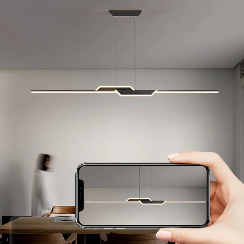 suspension led linéaire moderne pour décoration intérieure élégante - vue 4 sur 7