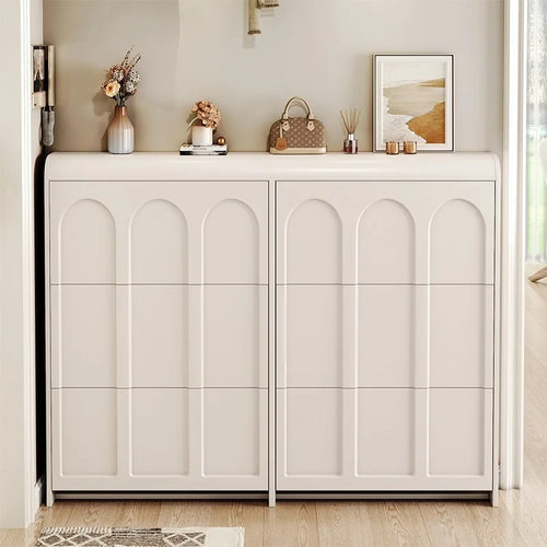 armoire à chaussures moderne en bois design nordique peu encombrant - vue 6 sur 20