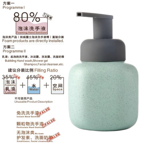 bouteille en céramique pour savon et gel douche portable - vue 18 sur 21