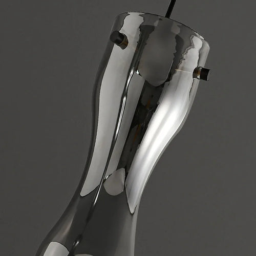 suspension LED moderne en verre avec cordon réglable - vue 6 sur 7