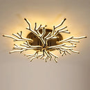 lustre créatif en forme de branche moderne en fer pour décoration intérieure