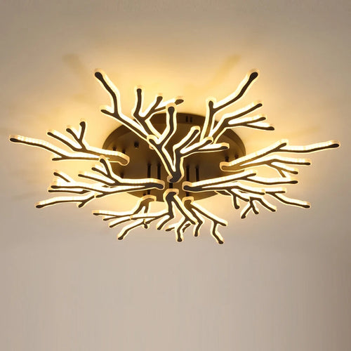 lustre créatif en forme de branche moderne en fer pour décoration intérieure - vue 7 sur 16
